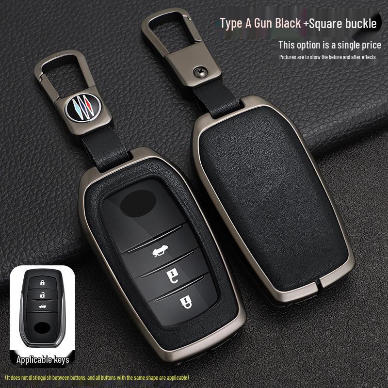 Toyota RAV4 Smart Key Zinc Alloy Leather Protective Case