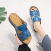 Outer Women's Shoes Sandals Fashionable European and American Retro Solid Color Platform Slippers Women's Sandals