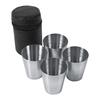 Portable Stainless Steel Tea Coffee Cup 30ml Beer Mug  Bag Using for Travel (4 Pcs)
