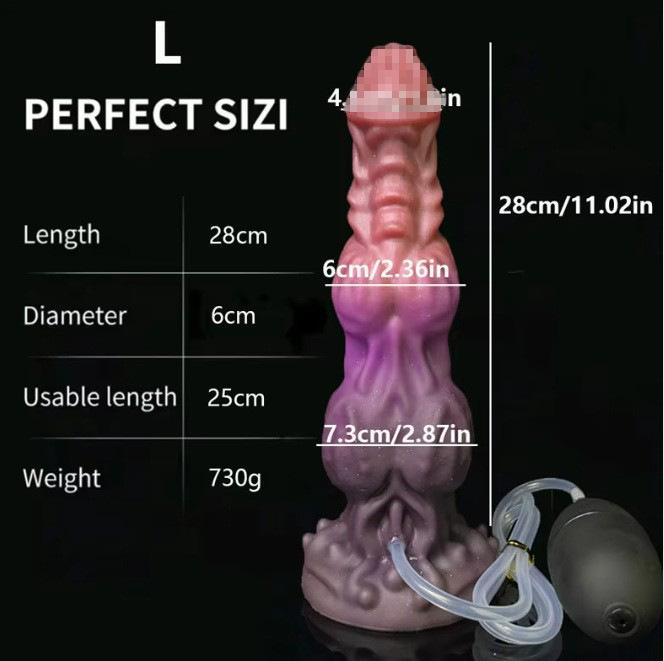 Realistic Silicone Dildo for Women, Press Spray Cum, Liquid Silicone, Anal Plug, Adult Sex Toy