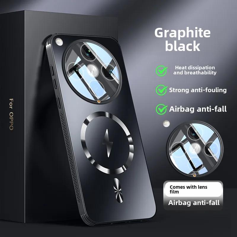 Magnetic Car Phone Case for Oppo Find X8, Full Lens Protection, Hollow Heat Dissipation, New