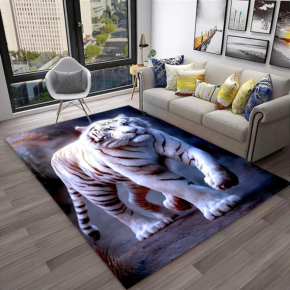 3D Dream Tiger Animal Cartoon Carpet Rug for Home Living Room Bedroom Sofa Doormat Decor,Child Play Area Rug Non-slip Floor Mat