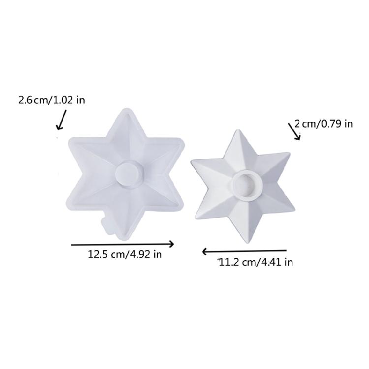 Star Candle Holder Castings Molds DIY Candlestick Silicone Molds Resins Molds