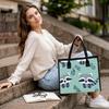 Cute Raccoon Print Tote Bag Daily Use Casual Shopping Handbag Lightweight Shoulder Bag for Women Outdoor Travel