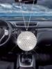 1PC Diamond Studded Car Crystal Ball Pendant, Full Diamond Round Ball, Car Rearview Mirror Decoration Pendant