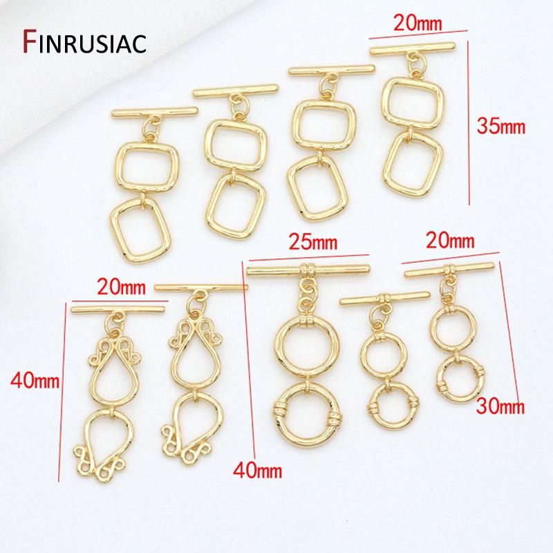 14K Gold Plated Toggle Clasps Hooks For Bracelets Necklace Making Jewelry Supplies 2026 New Design OT Clasps Accessories