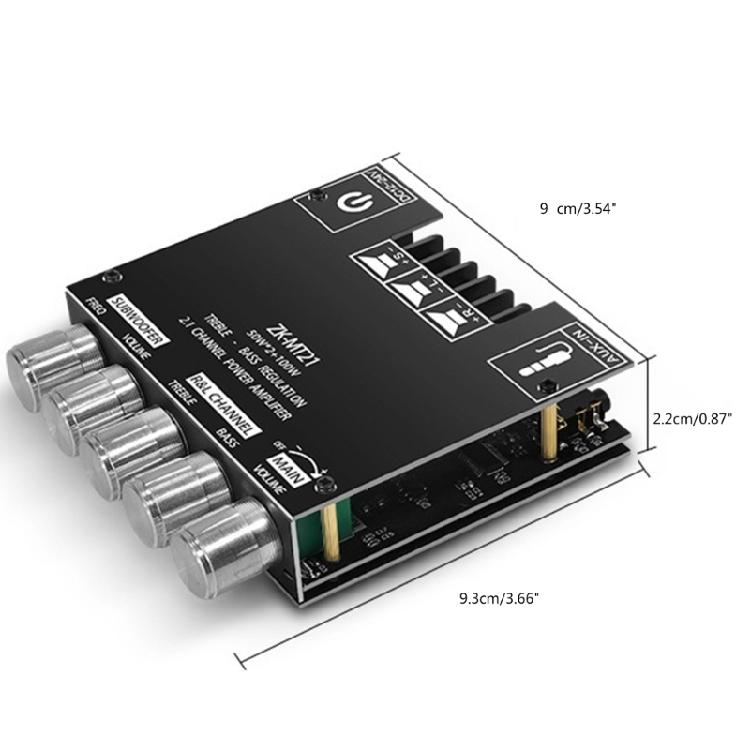 Powerful Audio Amplifier Module 50Wx2+100W Subwoofer 2.1Channel for DIY Speakers