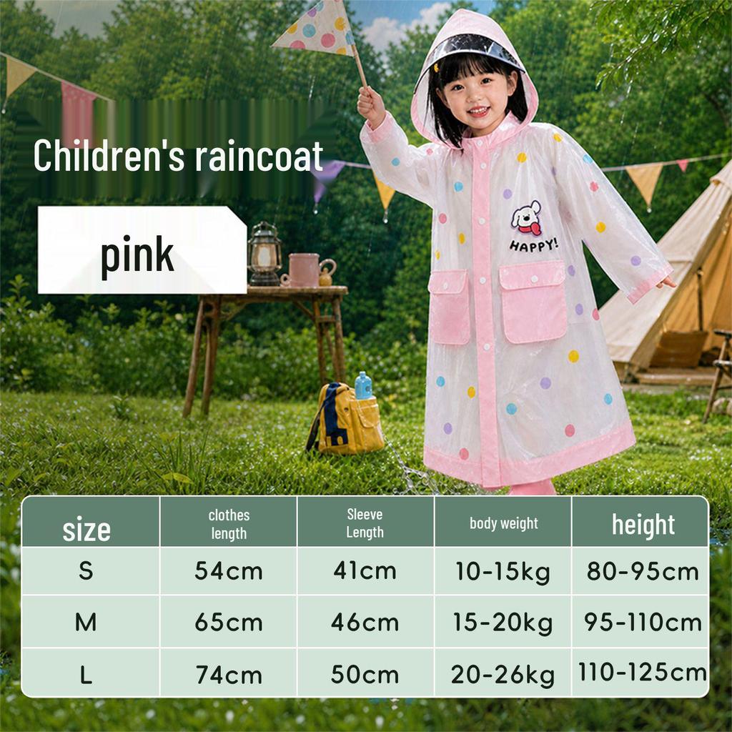Full-Body Cartoon Rain Poncho for Boys & Girls - Perfect for Primary and Kindergarten Students