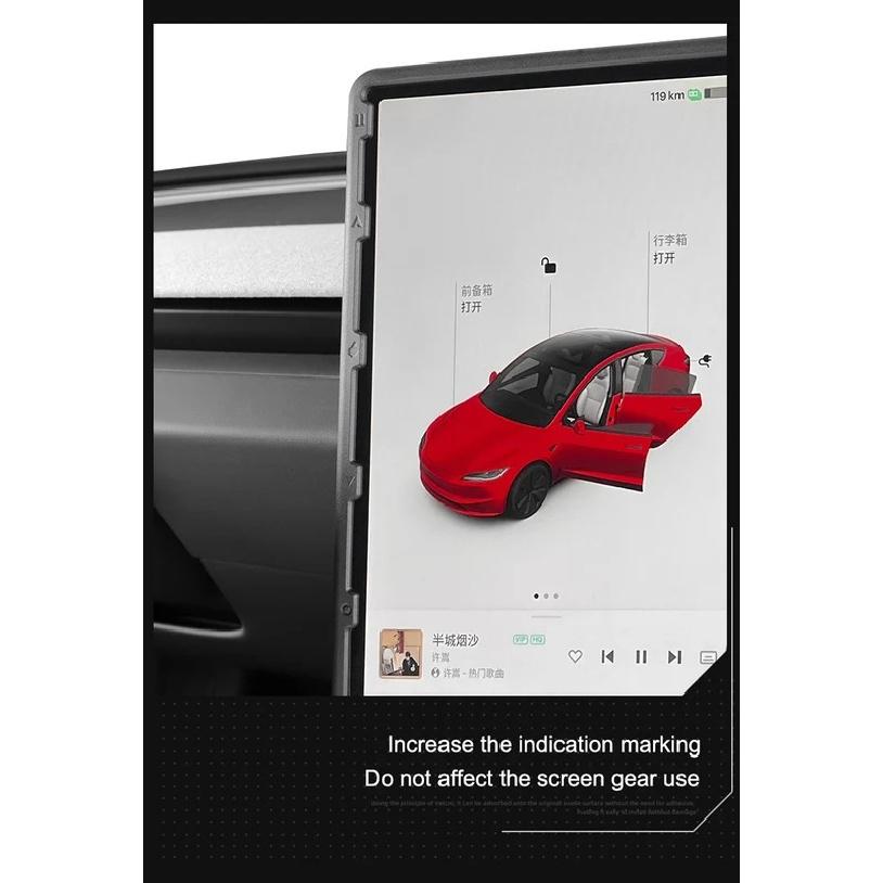 For Tesla Model Y/3 -2025 Protector Frame Edge Cover Model Y Juniper Navigation Screen TPE Protective Case Card Organizer