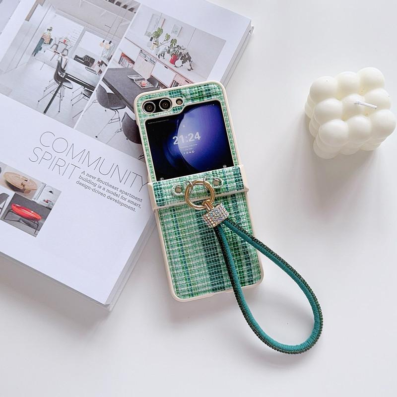Luxury Shockproof Mobile Phone Cases with Lanyard for Z Flip7 Phone Compatible Folding Screen Protective Cover