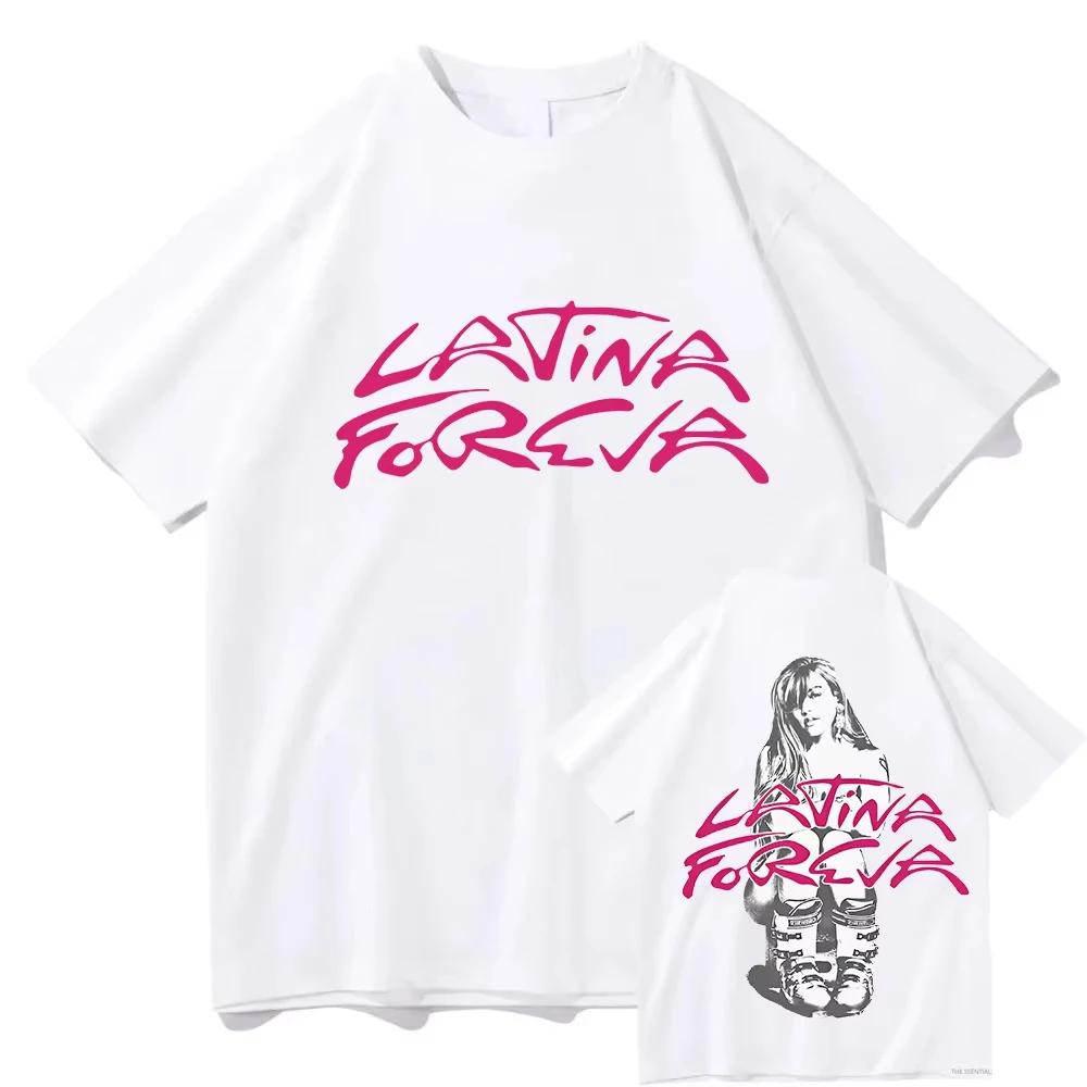 

Karol G LATINA FOREVA Ski T Shirt Women Men Short Sleeve Tees Girl Karol G Merch Music Tshirt Summer Cotton High Quality Tshirt S
