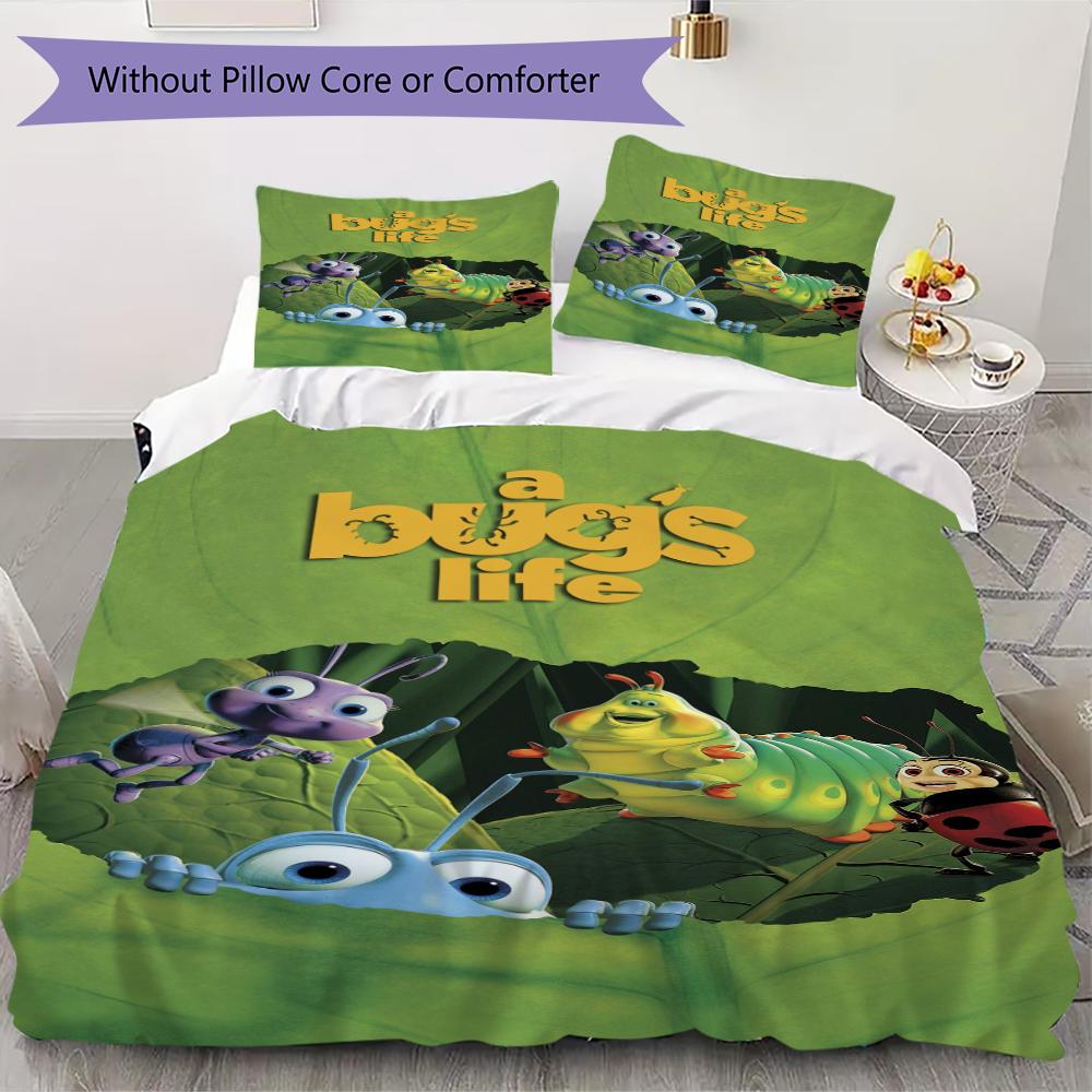 Biancheria da letto a tema A Bug's Life, Set copripiumino Copripiumino Federa Regalo di Compleanno per la Casa(1 * copripiumino + 2 * federa, senza nucleo)_lx