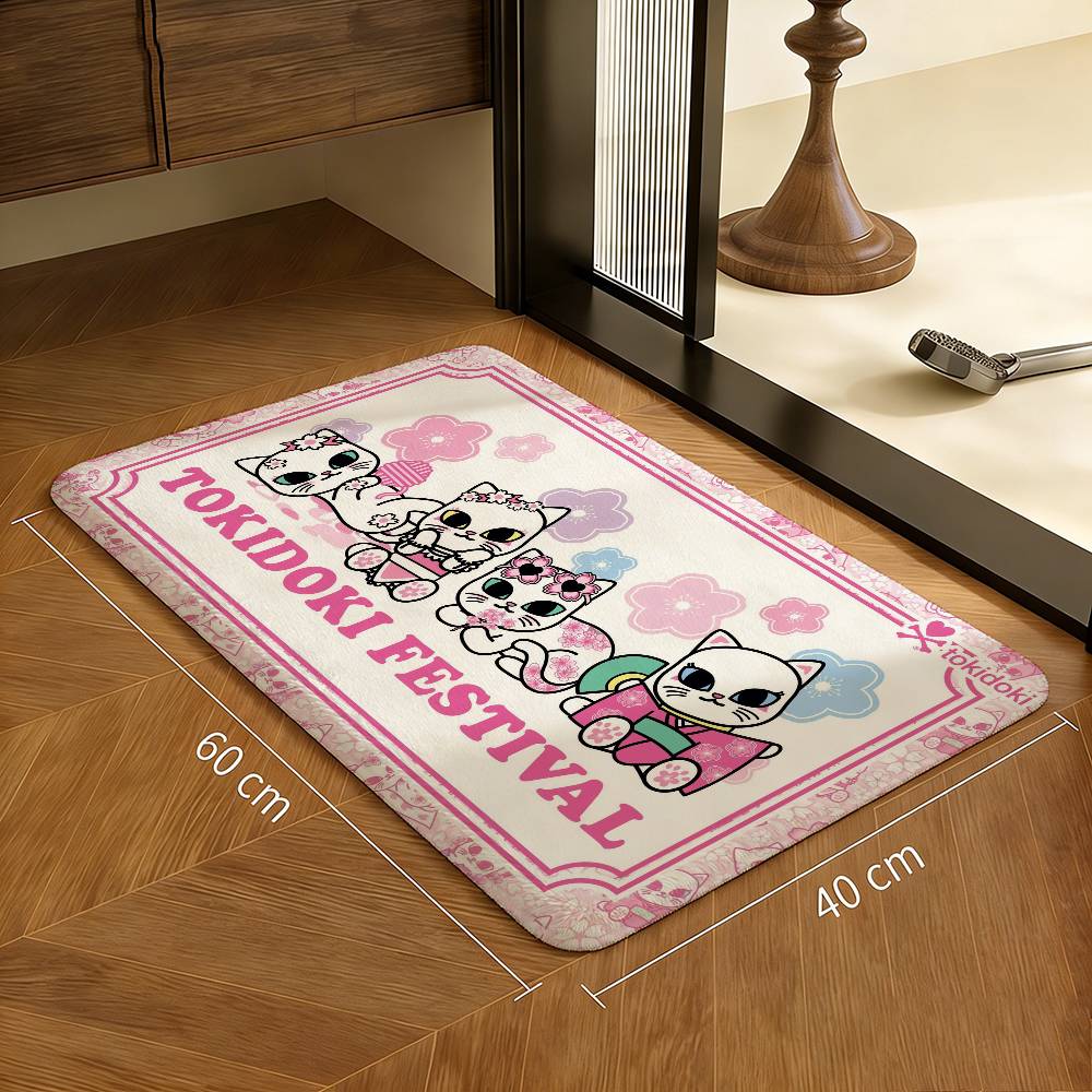 Japan Anime Tokidoki Floor Mat INS Style Soft Bedroom Floor House Laundry Room Mat Anti-skid Household Carpets