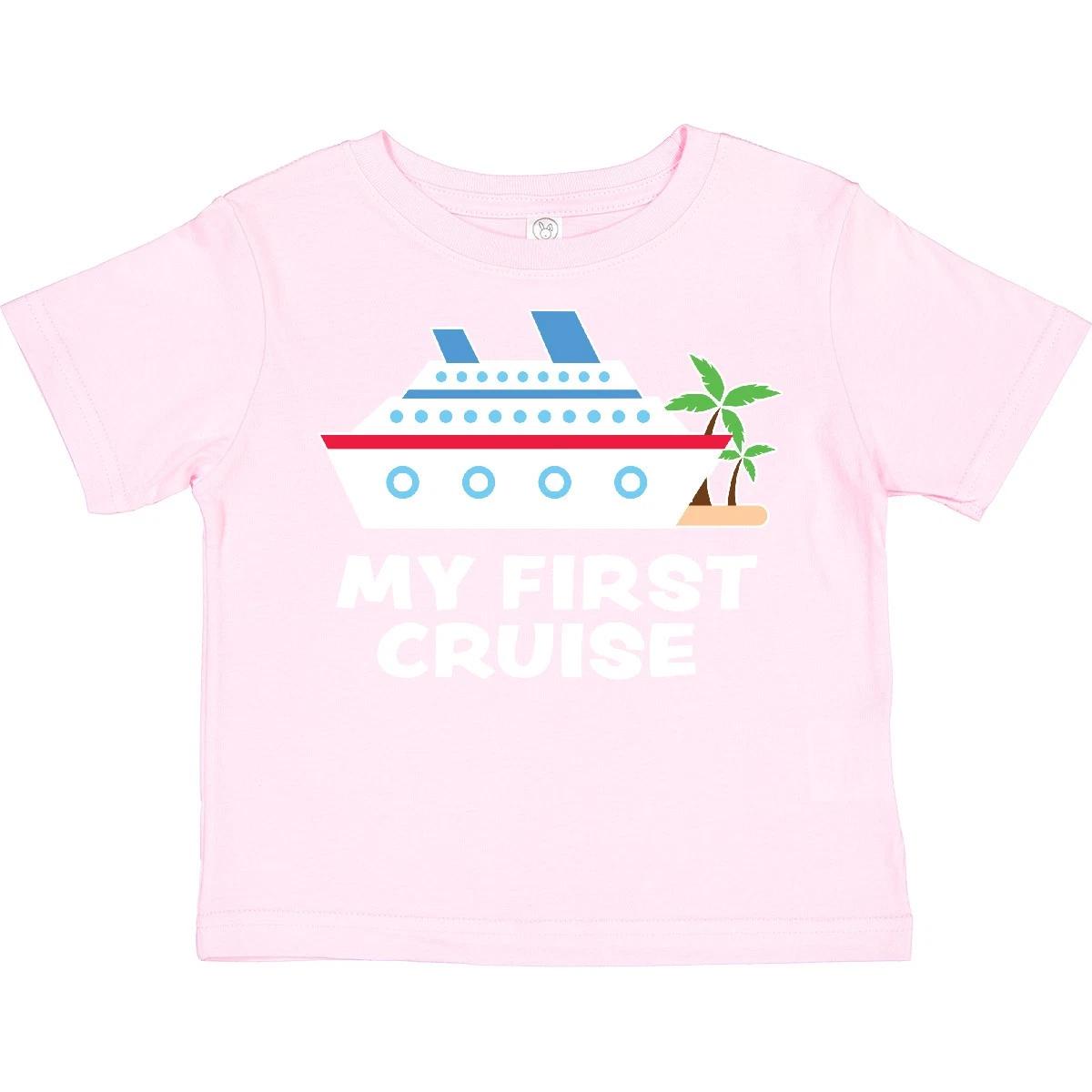 Inktastic My First Cruise With Cruise Ship And Palm Trees Toddler T-Shirt 1st 100