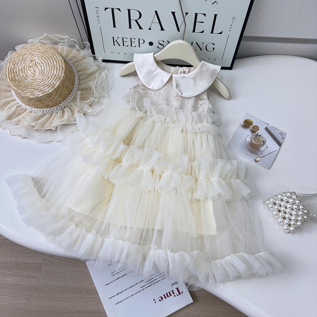 Girls  Summer Sequin Princess Dress - Cute Mesh Design (EXB052) Size 90