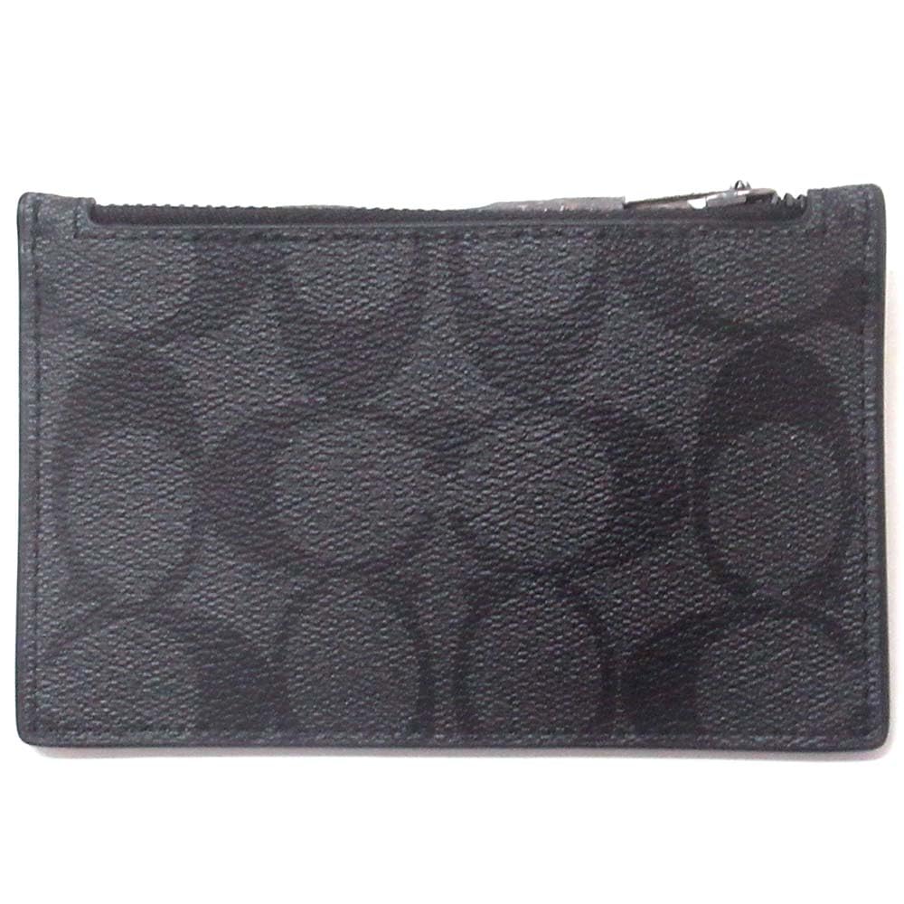 

Wallet Outlet Signature Canvas Color Block Zip Card Case CR407 QBWQR Item [Coach]
