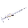 0150mm Dial Caliper Steel ShockProof Adjustable Vernier Caliper with Depth Rod Silver