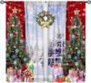 Kids Christmas Nutcracker Curtain Soldier Model Merry Xmas Window Treatments For Bedroom Living Room Snowflakes Winter Reddrapes