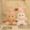 Internet Celebrity Cute Bunny Pendant Plush Toy Doll Cream White Rabbit Bag Pendant Keychain Doll Doll