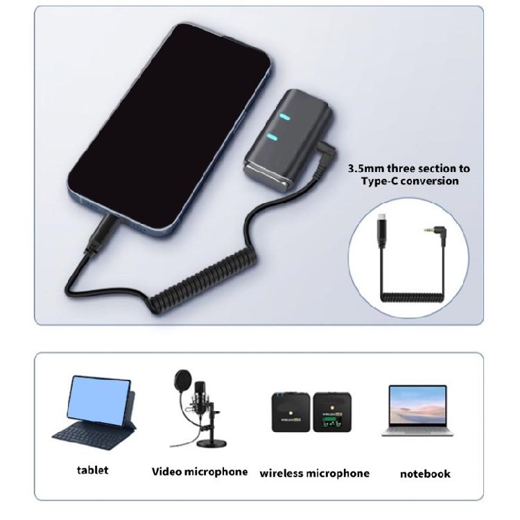 Winkeliger 3,5-mm-Stecker auf Typ-C-Audiokabel Anti-Bruch-Design Metallleiter Universell einsetzbar mit Elektronik-Gadgets