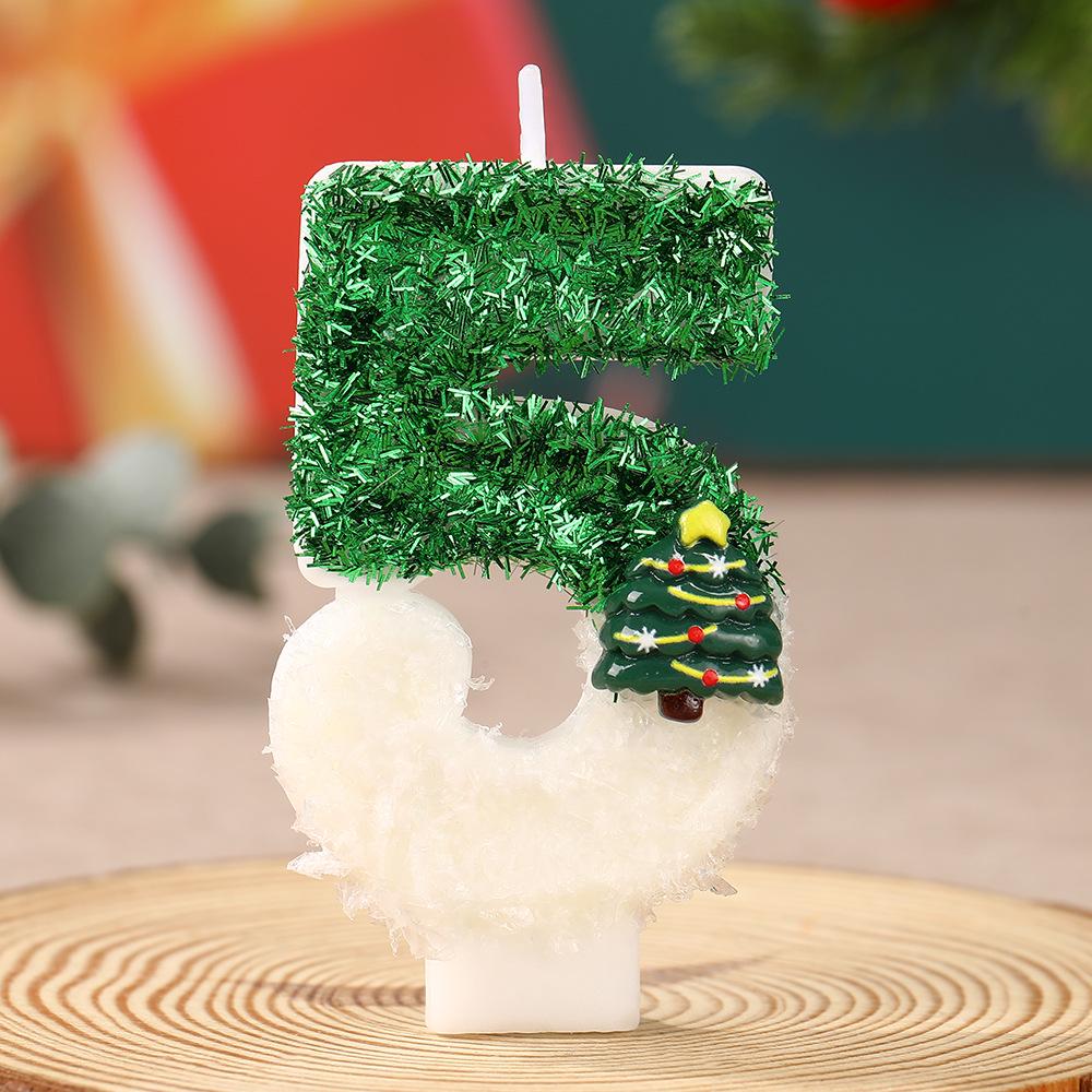 Handmade Christmas Tree Number Candles: Festive DIY Ornaments