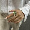 Transparent Colored Resin Ring, Smooth Curved Stackable Declaration Ring, Suitable for Daily Party Wear