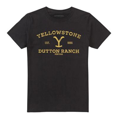 Yellowstone Yellowstone Dutton Ranch T-shirt Semplice L-4XL, Nero