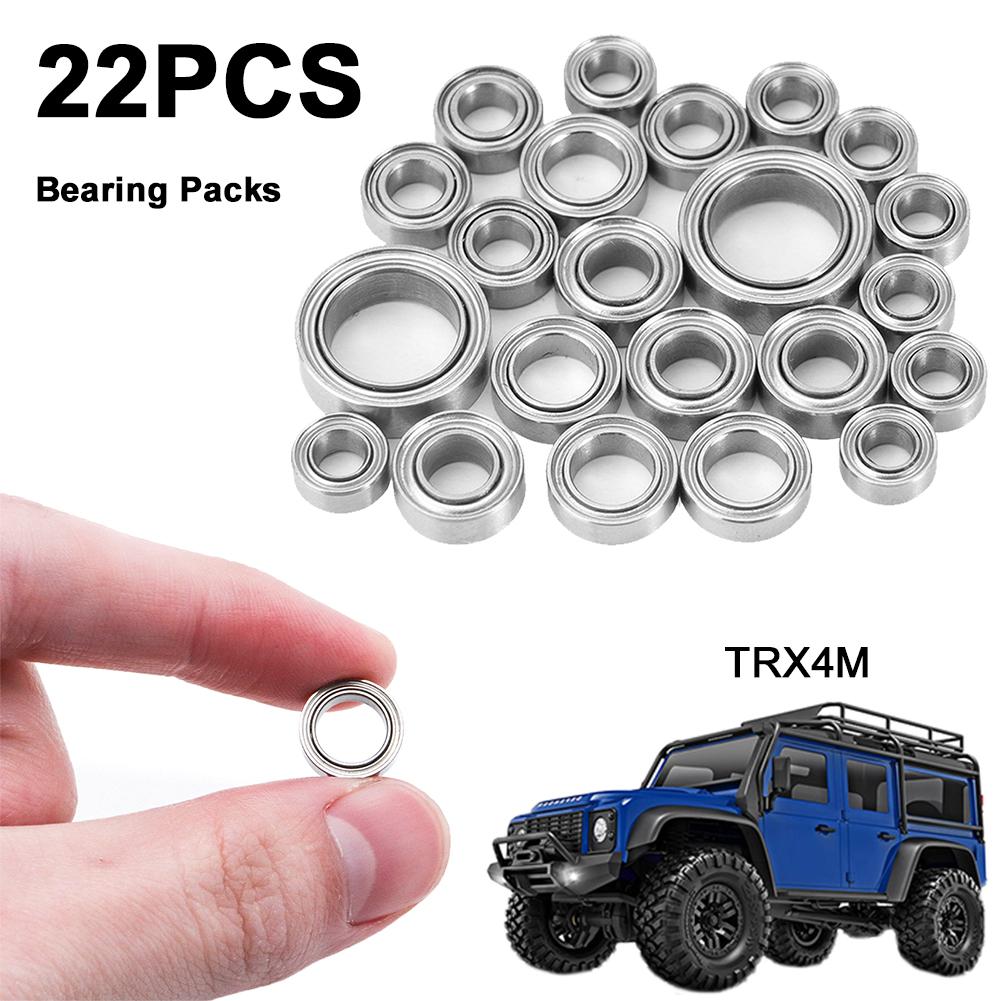 

22/44 шт. Комплект ущільнених підшипників осі втулки колеса для TRX4-M Bronco Defender 1/18 RC Crawler Автозапчастини Аксесуари Мініатюрні підшипники