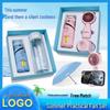 Summer Cool Fan & Umbrella Gift Set - Perfect Anniversary or Customer Appreciation Souvenir