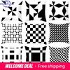Black And White Simple Pattern Decorative Pillowcase Car Sofa Square Cushion Pillowcase