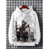 Autumn And Winter Animal Men's Hoodie Japanese Style Harajuku Art Casual Sports Hoodie Pattern Autumn And Winter