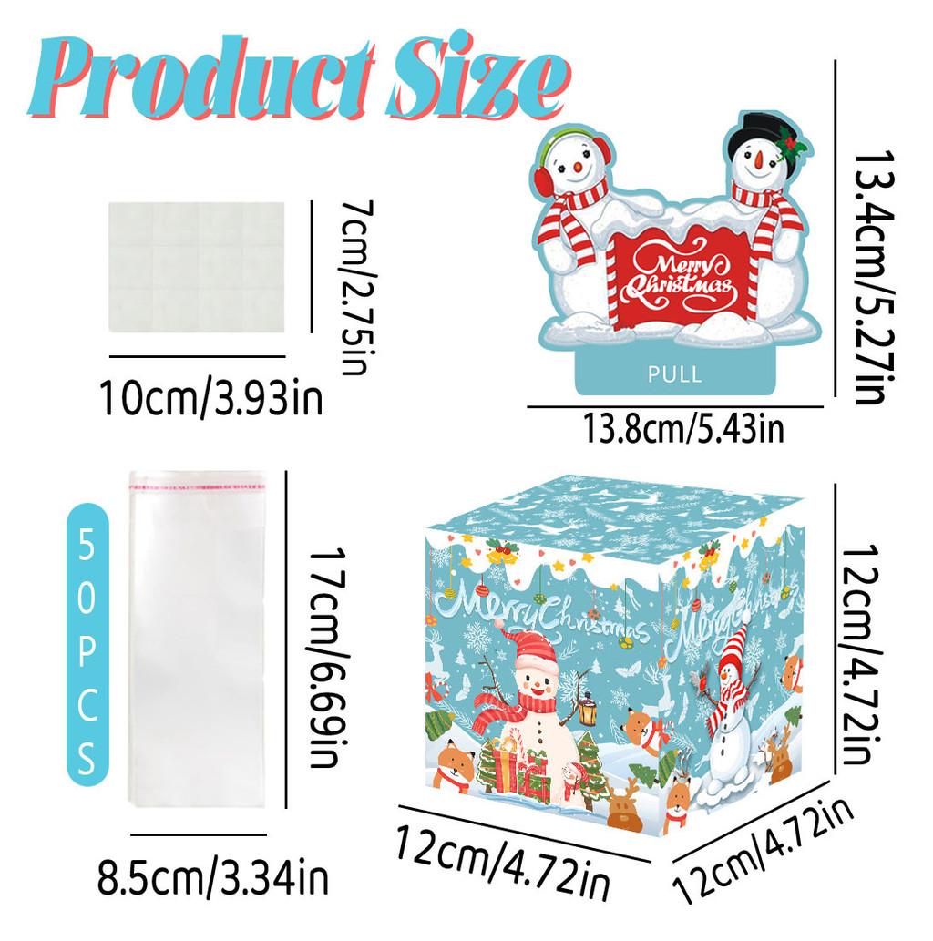 

Snowman Pattern Letter Money Box With Paper Material Christmas Party Decor Gift