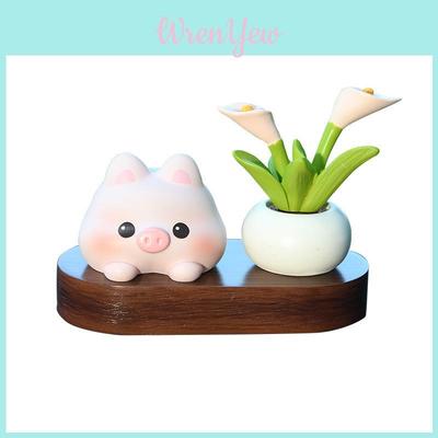 Resin Flower Car Decor With Creative Design For Girls Home Office Gift