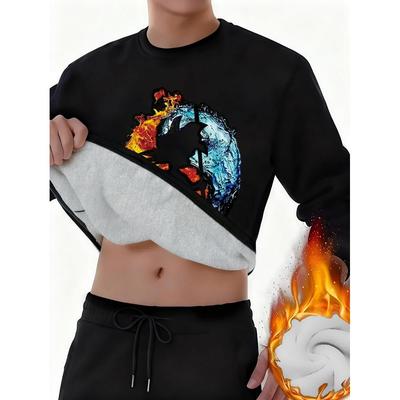Fire & Water Goku Fleece-Lined Dralon Thermal Underwear, Thickened Cold-Resistant, Skin-Friendly Fitted Loungewear