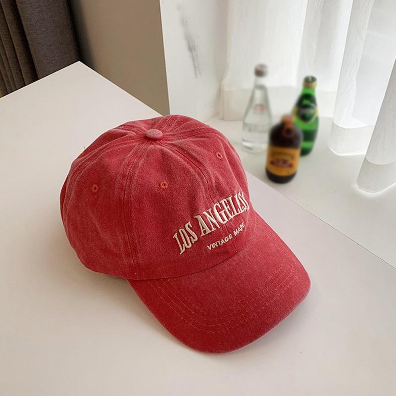 Retro Baseball Cap Female Embroidered Letters Peaked Cap