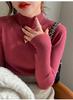 2024 Autumn Winter Women's Lazy Style Long Sleeve Knit Sweater with Half High Neck