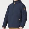 Timberland Solid Color Logo Outdoor Windproof Warm Hooded Cotton Jacket Men Jacket Blue A43MR-433