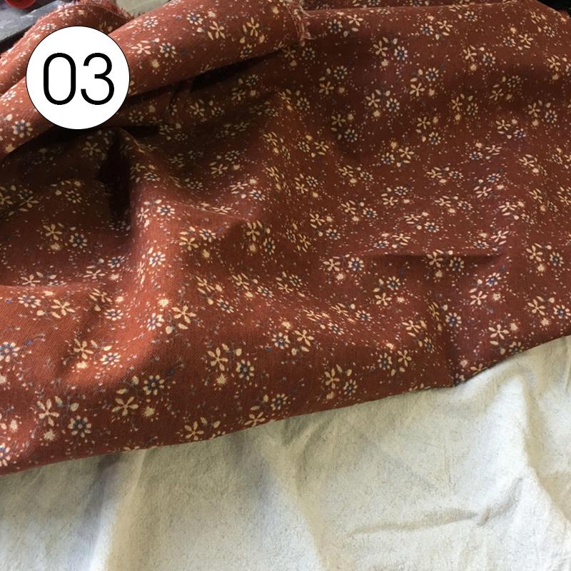 100x145cm Pastoral Style Small Floral Printed Fabric Retro Cotton Linen Fabric For Sewing Clothes Tablecloth DIY Patchwork