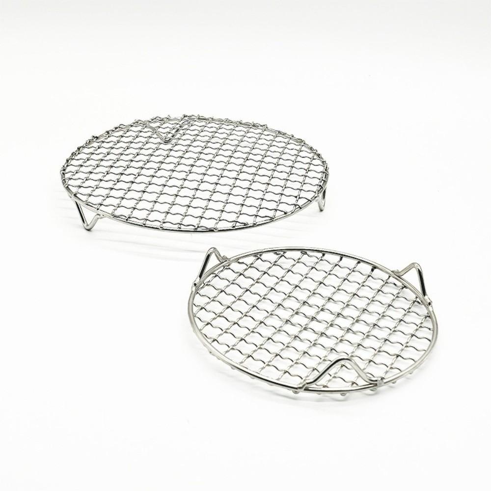 Round Shape BBQ Cooling Rack with Foot Air Fryer Rack Durable BBQ Net  Oven Use