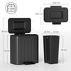40L Dual Compartment Rubbish Bin, with Soft-Close Lid - Black