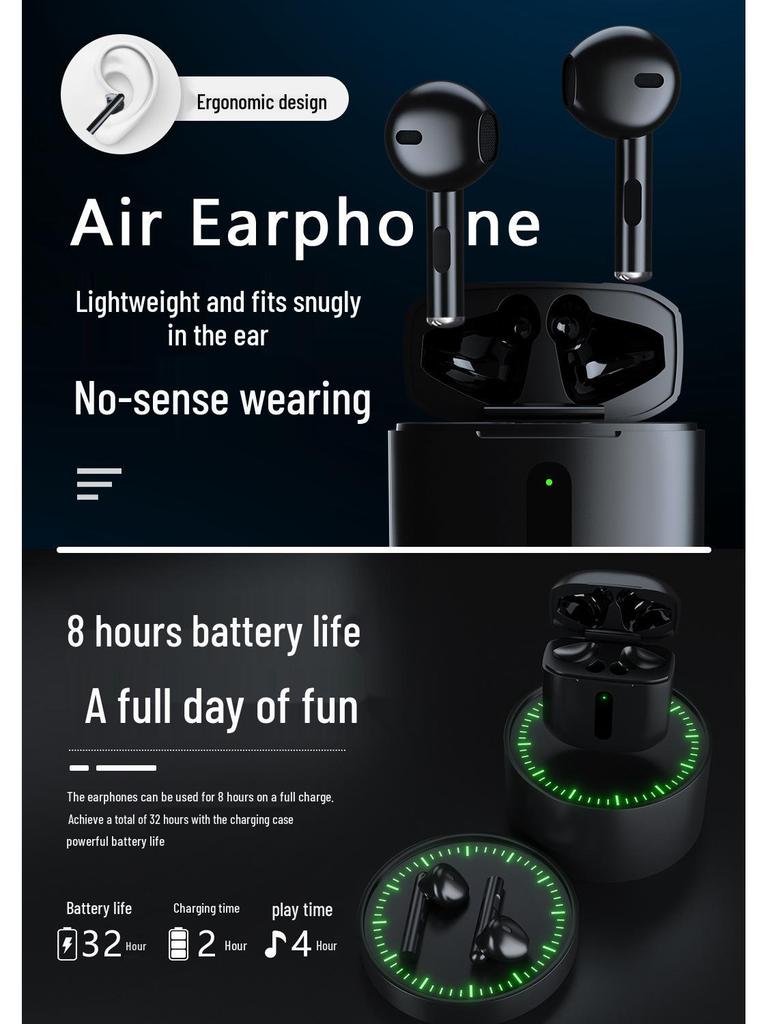 Cross-border Semi-in-Ear Bluetooth 5.3 Noise-Cancelling Gaming Earbuds