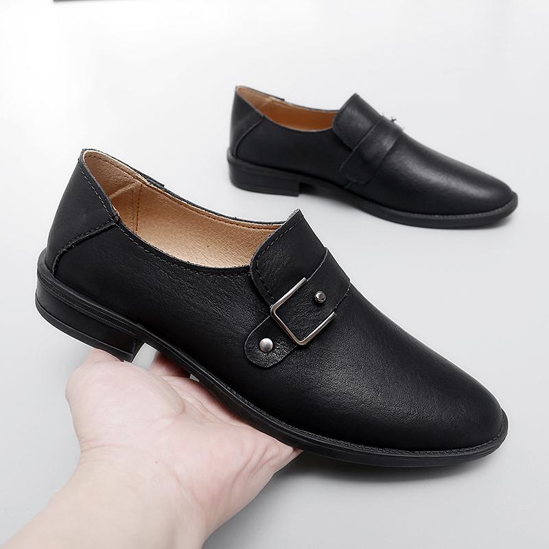 Fashion Hot Sale Men's Slip on Flats Genuine Leather Loafers Lightweight Casual Shoes Non Slip Soft Sole Walking Shoes Comfy Moccasins
