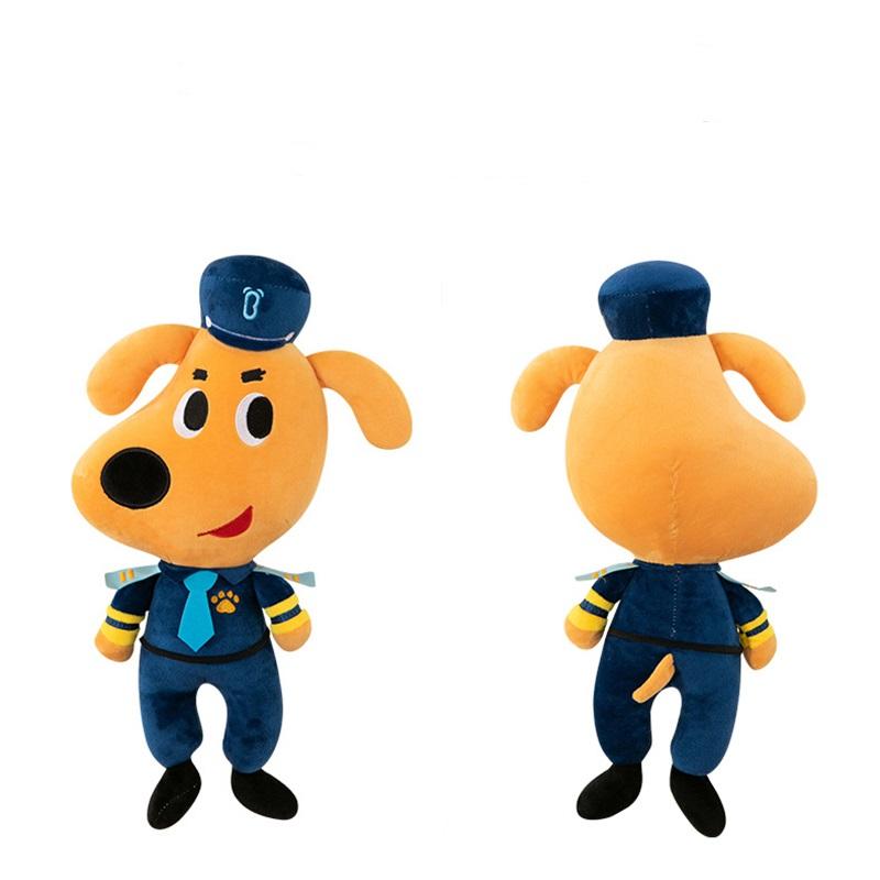 Sheriff Labrador Hund Gosedjur Docka Anime Säkerhetssergeant Labrador Varg Hund Gosedjur Fyllda Leksaker Födelsedag Julklappar