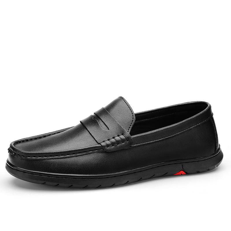 

Новейшие кожаные повседневные туфли-лоферы коричневого и черного цвета, британские стильные мужские туфли, высококачественные мужские туфли-лоферы без застежек, мужские туфли для вождения на плоской подошве 41