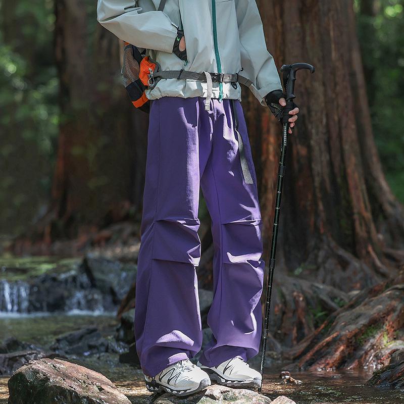 "Wind & Waterproof Outdoor Soft Shell Pants for Men & Women - Autumn/Winter, Fleece-Lined, Perfect for Hiking & Leisure Activities"