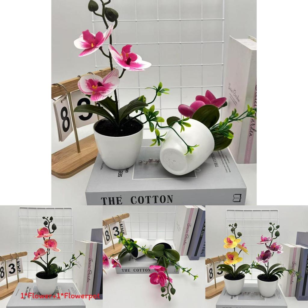 Butterfly Orchid Artificial Plant Home Decor Wedding Photography Prop With Plastic Material For Indoor Use