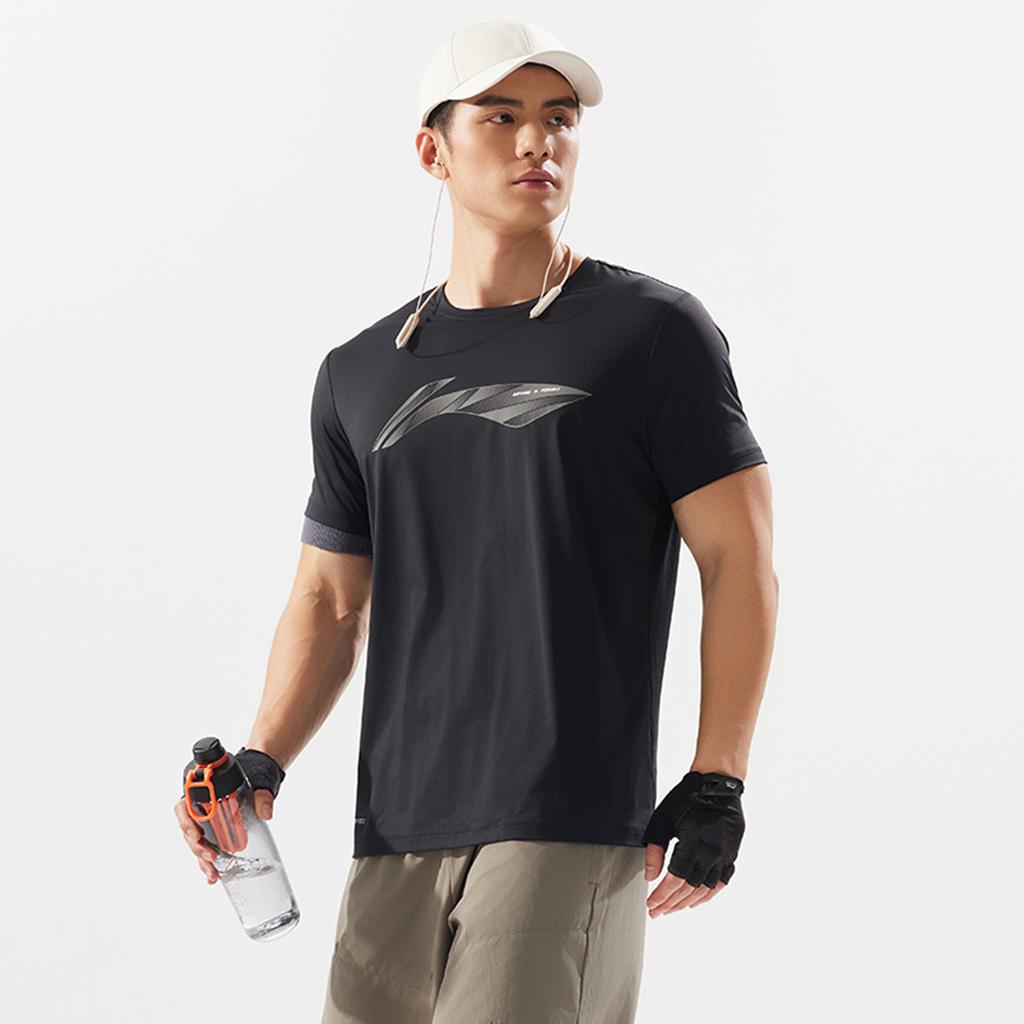 Li Ning Fitness Series T Shirt Men's Black ATSV107-1