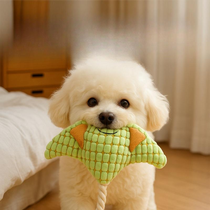 Dog Toys Manta Ray Plush Vocal Dog Bite Toys Durable Teething Dog Toys