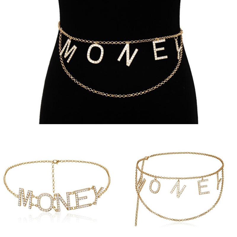 

Простая геометрия U-образная универсальная цепочка с подвеской в ​​виде буквы на талии