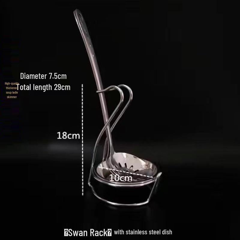 Stainless Steel Soup Ladle and Colander Holder Stand for Restaurants
